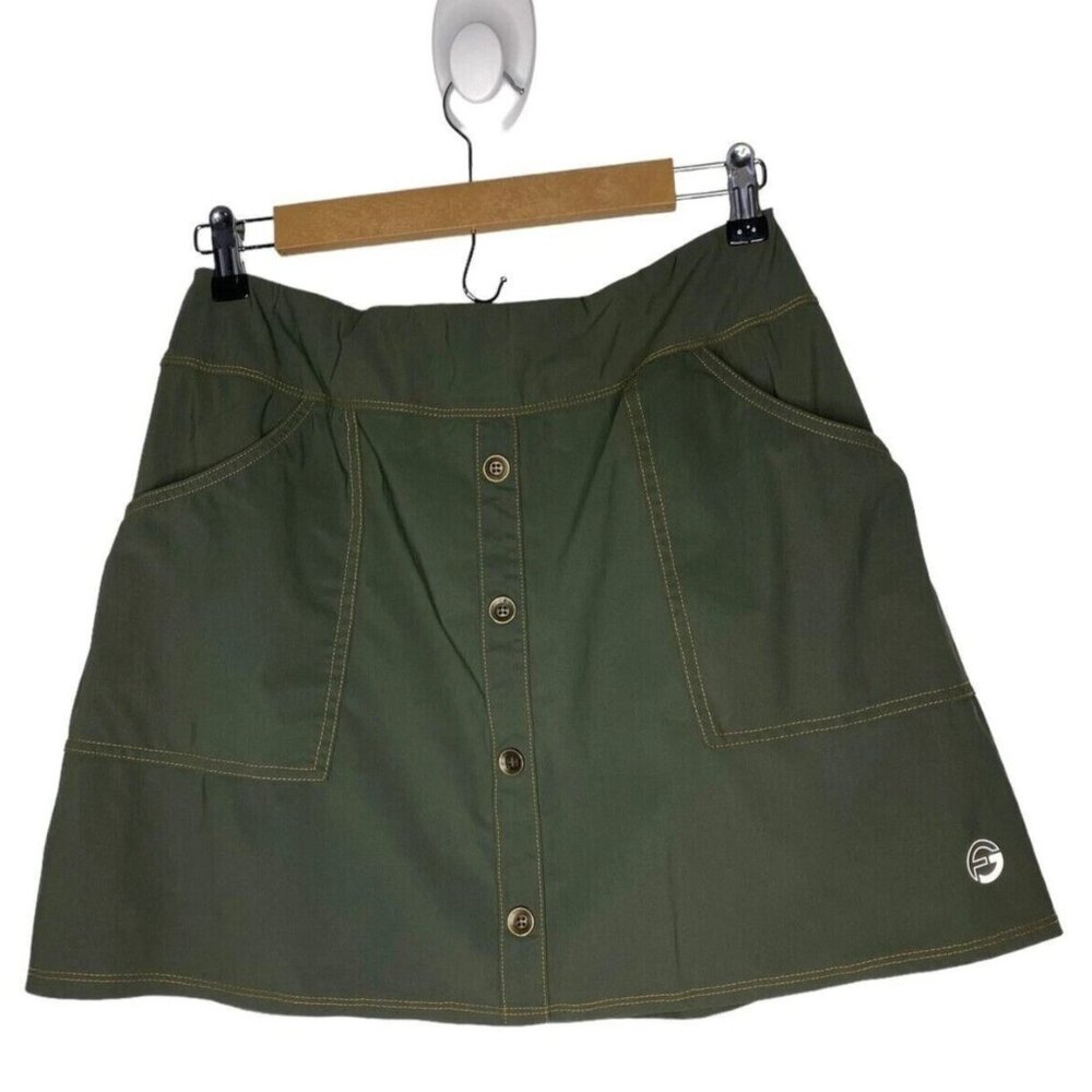 Foray Golf Women’s Large Skirt Skort Shorts Olive Green Activewear Stretch